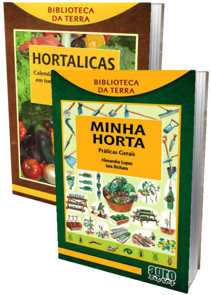 Livros Hortaliças Calendário de plantio e Minha horta práticas gerais